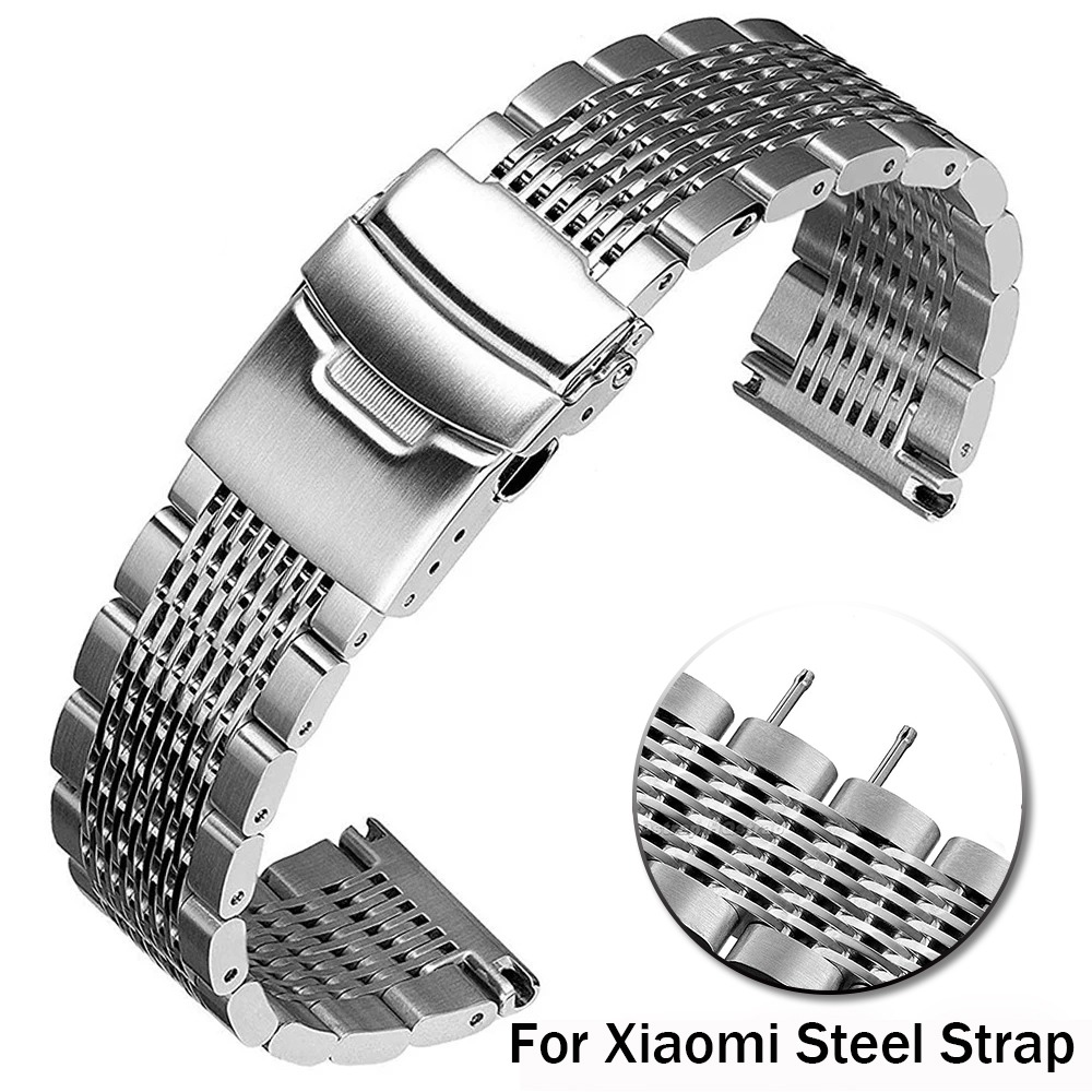 Butterfly Clasp Deployant - 18mm 20mm 22mm massief roestvrijstalen bandjes