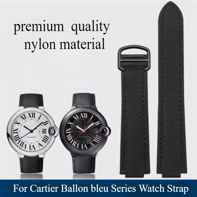 Cartier Watch Ballon Bleu - Origineel voor Black Bay nylon horlogeband