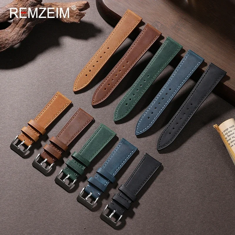 Suede Strap Watch - Gekke Paard Quick Release Lederen Horloge