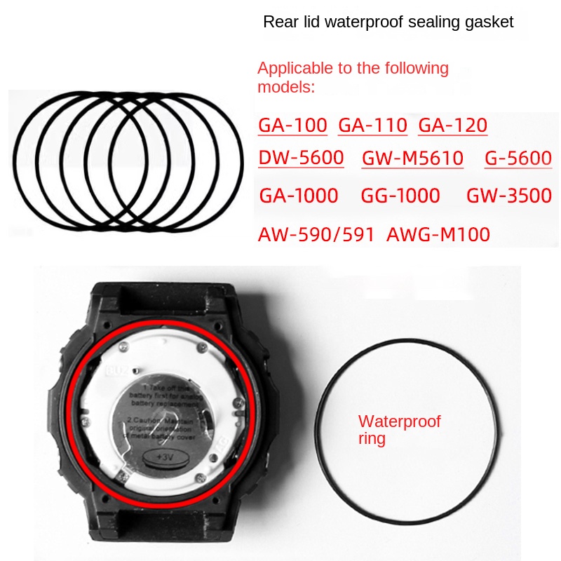 Casio Watch G-Shock Ga-2100 - Achterklep waterdichte ring voor Casio G-SHOCK