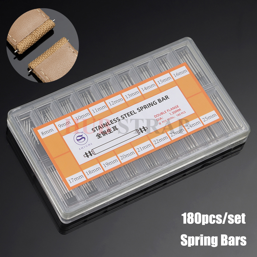 Spring Bar Tool Set - 180 stks/set Strainless Steel 1.3mm Spring