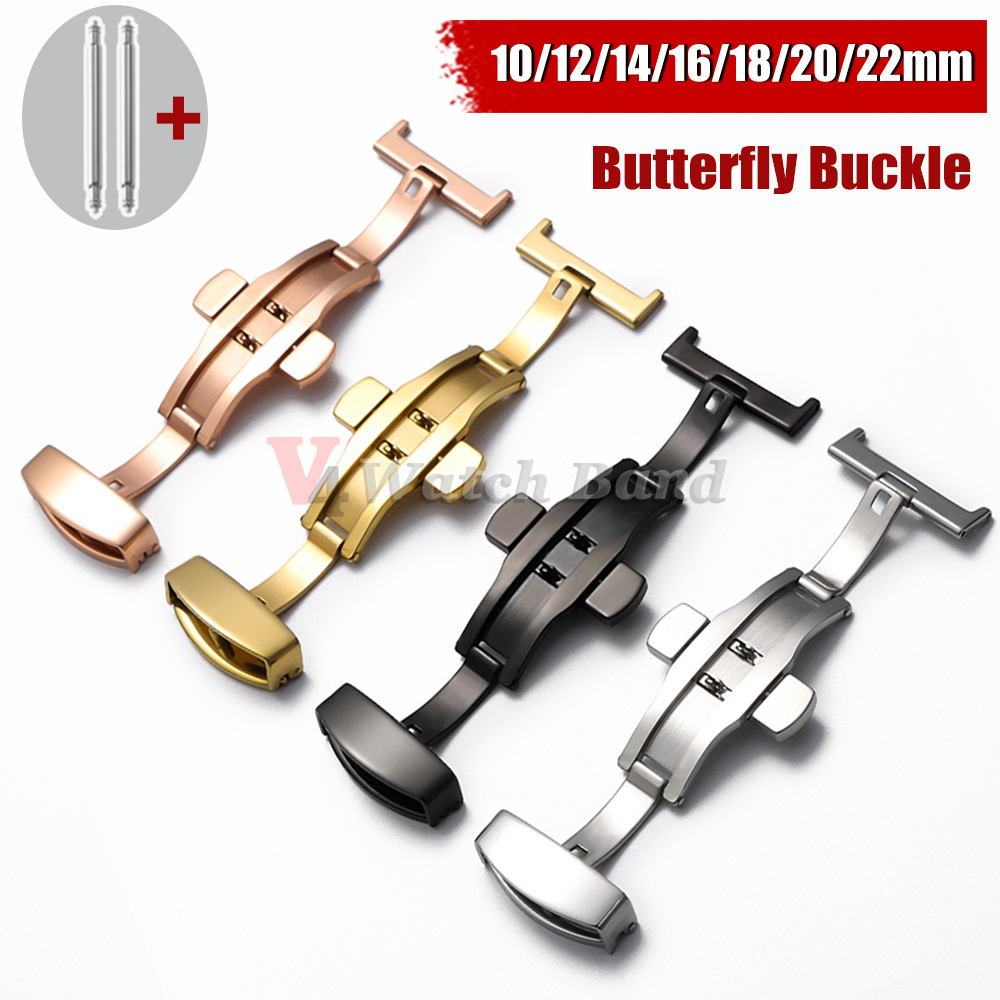 Butterfly Clasp Deployant - Roestvrijstalen gespsluiting voor horlogeband 18mm 20mm