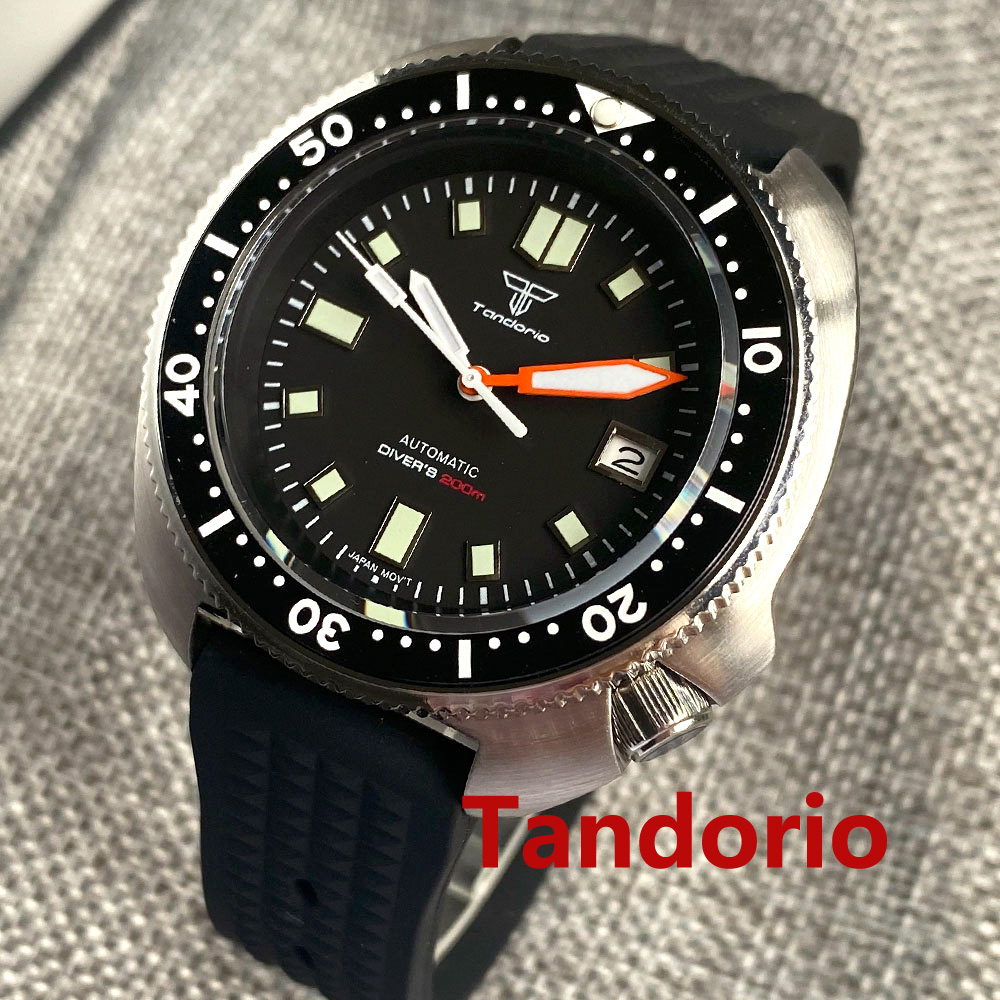 Rubber Strap Diver - Tandorio 44mm Japan NH35/PT5000 Beweging Automatische