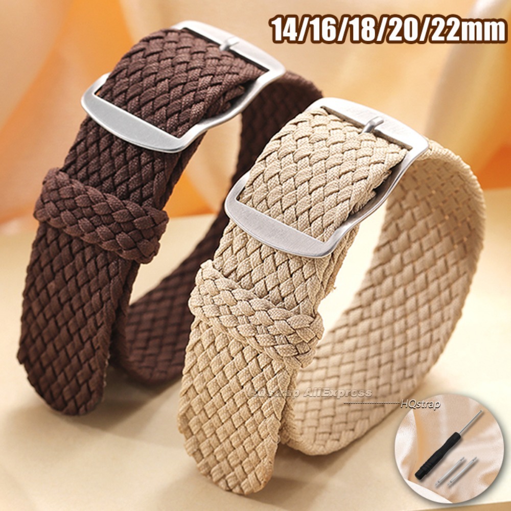 Perlon Strap Woven - Nylon geweven canvas horlogeband 14 mm