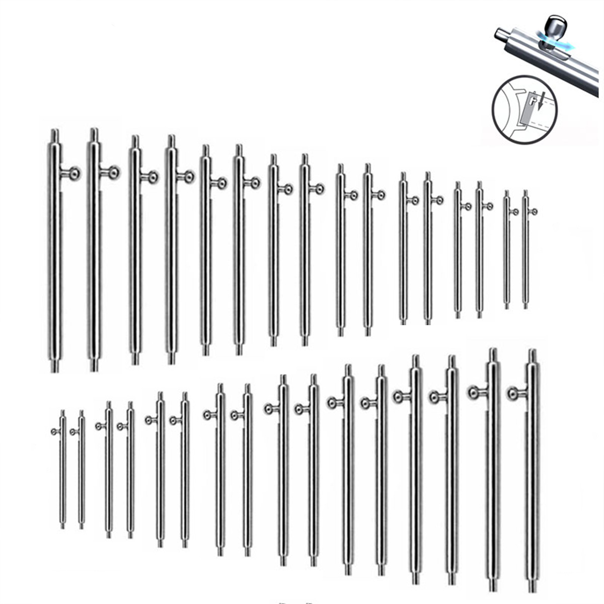 22MM 20MM 10PCS 1,8mm Diameter - Spring Bar Tool Set recensie en prijs