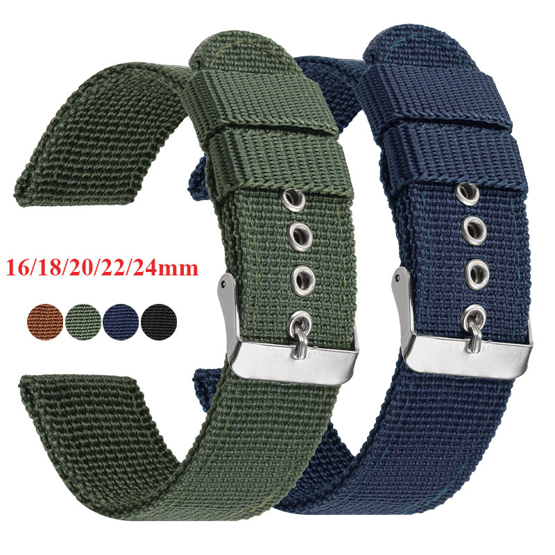 Nylon horlogeband bruin groen  - Nato Strap Nylon recensie en prijs