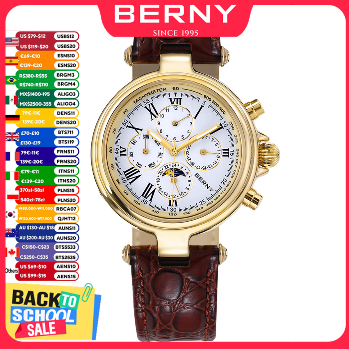 BERNY Retro Automatisch Herenh - Seiko Watch Presage recensie en prijs