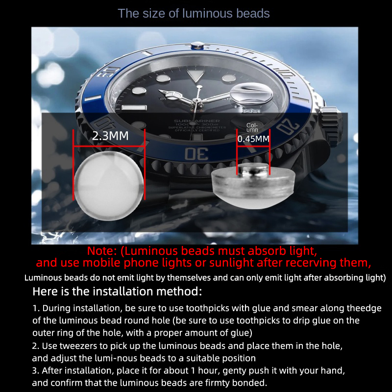 2,3x0,45 mm lichtgevende pip v - Rolex Watch Submariner recensie en prijs