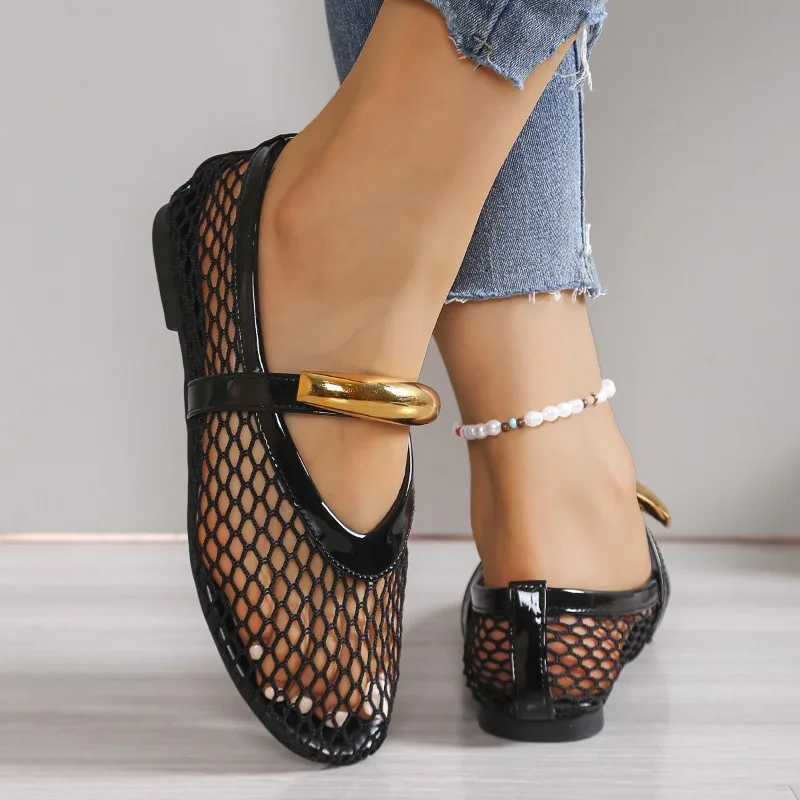 Dames ademende zomer ronde neu - Mesh Strap Metal recensie en prijs