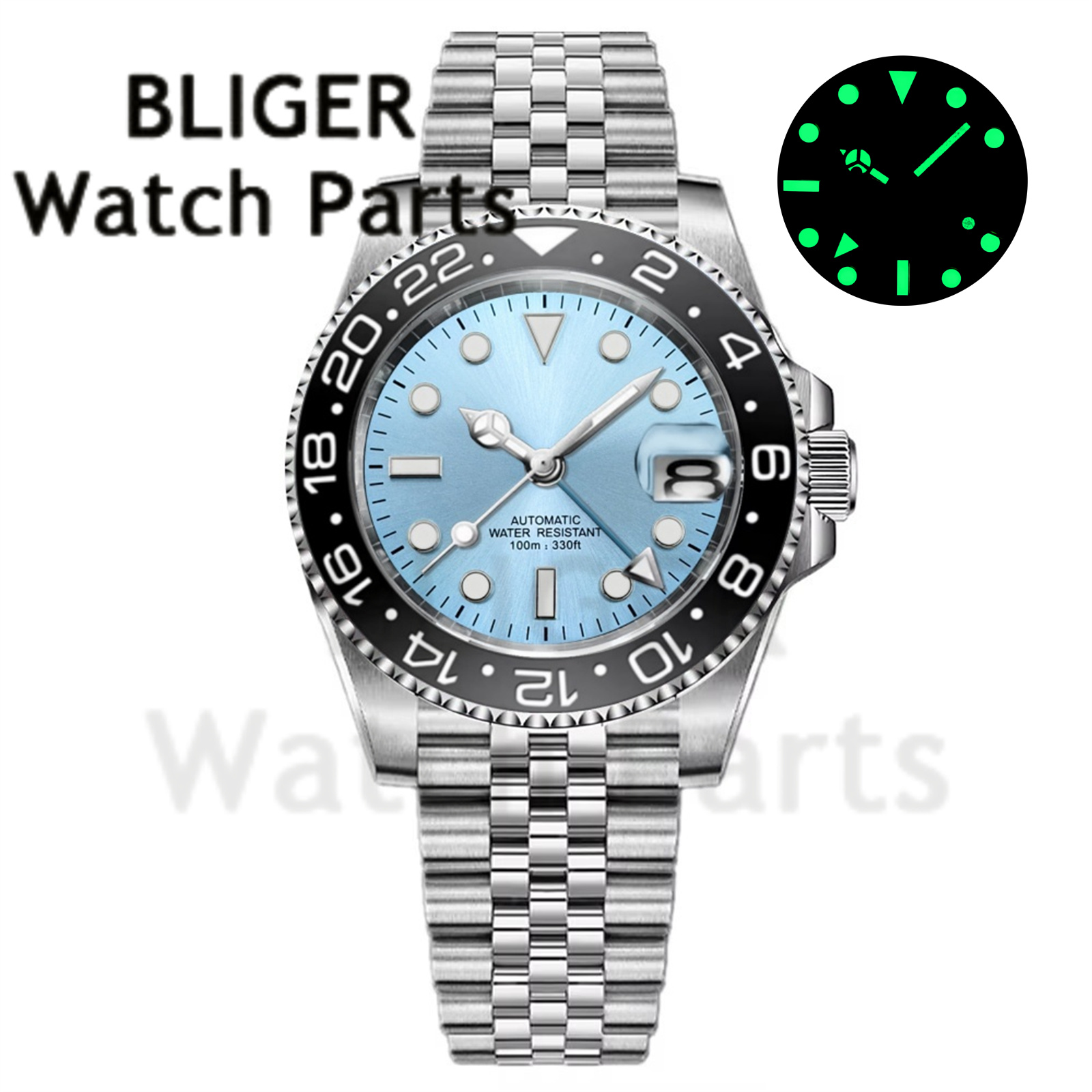 Custom Fashion GMT 40mm Herenh - Stainless Bracelet Diver recensie en prijs