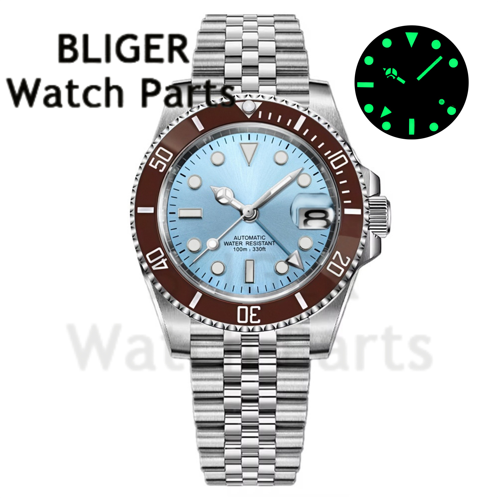 Custom Fashion GMT 40mm Herenh - Stainless Bracelet Diver recensie en prijs